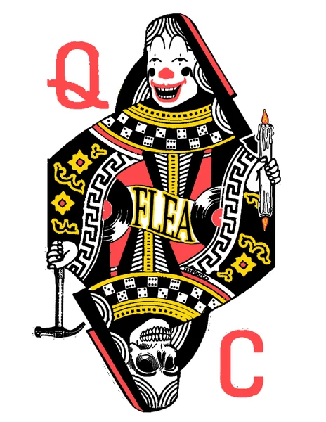 Quality Flea Center playing card logo