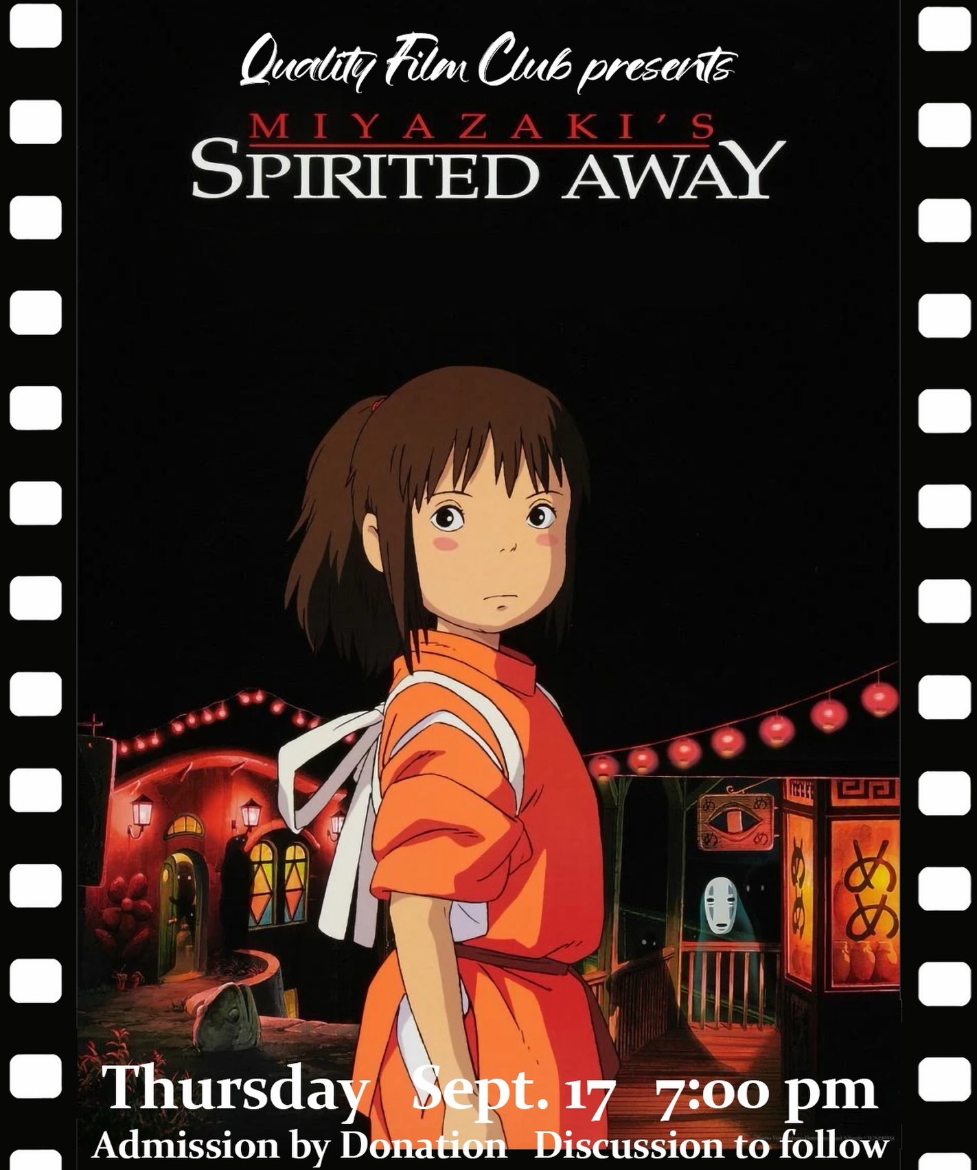 Thursday Sept. 17. Spirited Away is a startling antidote to the Disney-fication of animation: strange, mysteri at Quality Flea Center